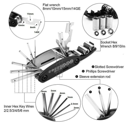 15 in 1 Multipurpose Tool Kit For Any Emergency