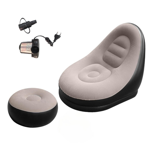 2 in 1 Inflatable Sofa , Foot Rest With Electrical Air Pump