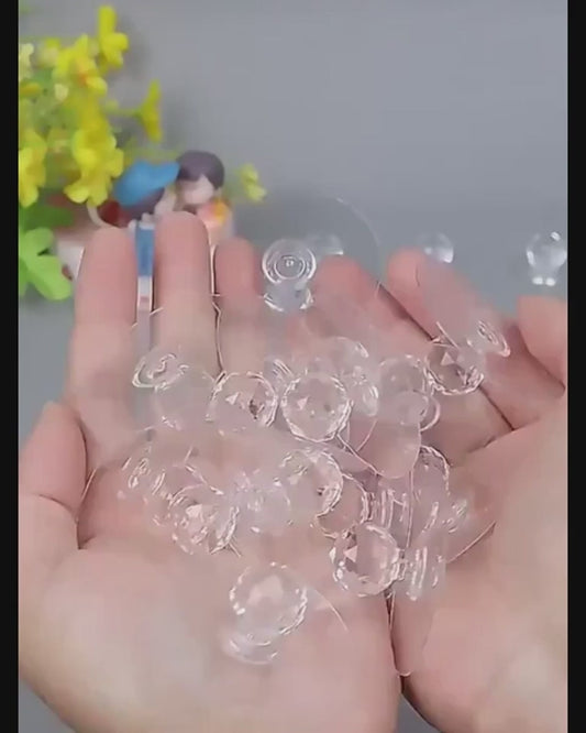 Crystal Stick On Door Knobs (Pack of 10)